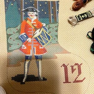 NEW Rare Needlepoint kit — 12 Drummers drumming!-NWT